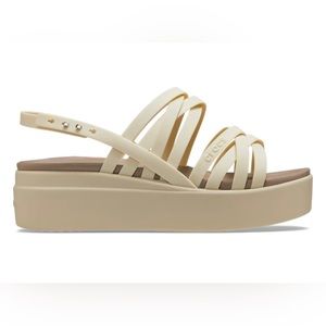 Crocs Brooklyn literide platform white strappy sandals size 7